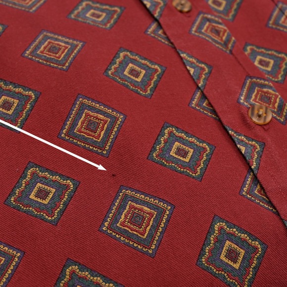 Vintage Sears Roebuck Co Single Needle Cotton Geometric Western Shirt Men's L - Picture 9 of 9